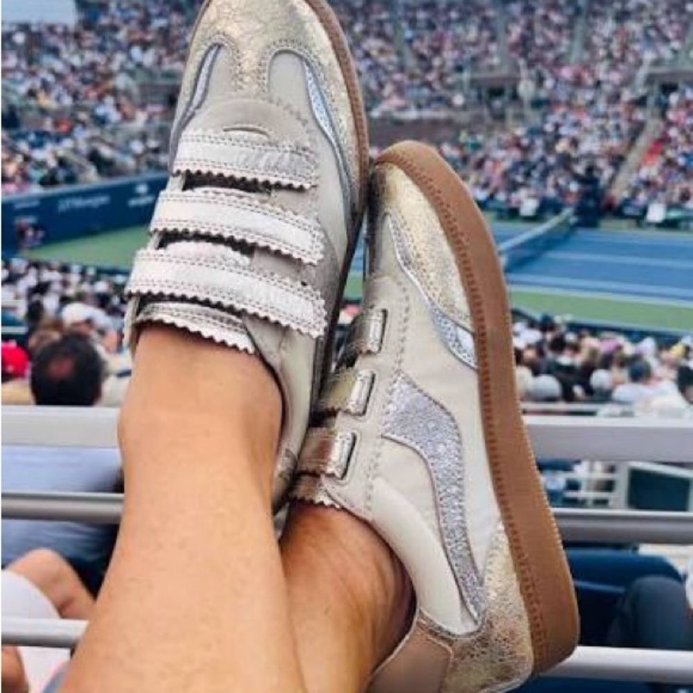 Dolce vita silver and gold sneakers